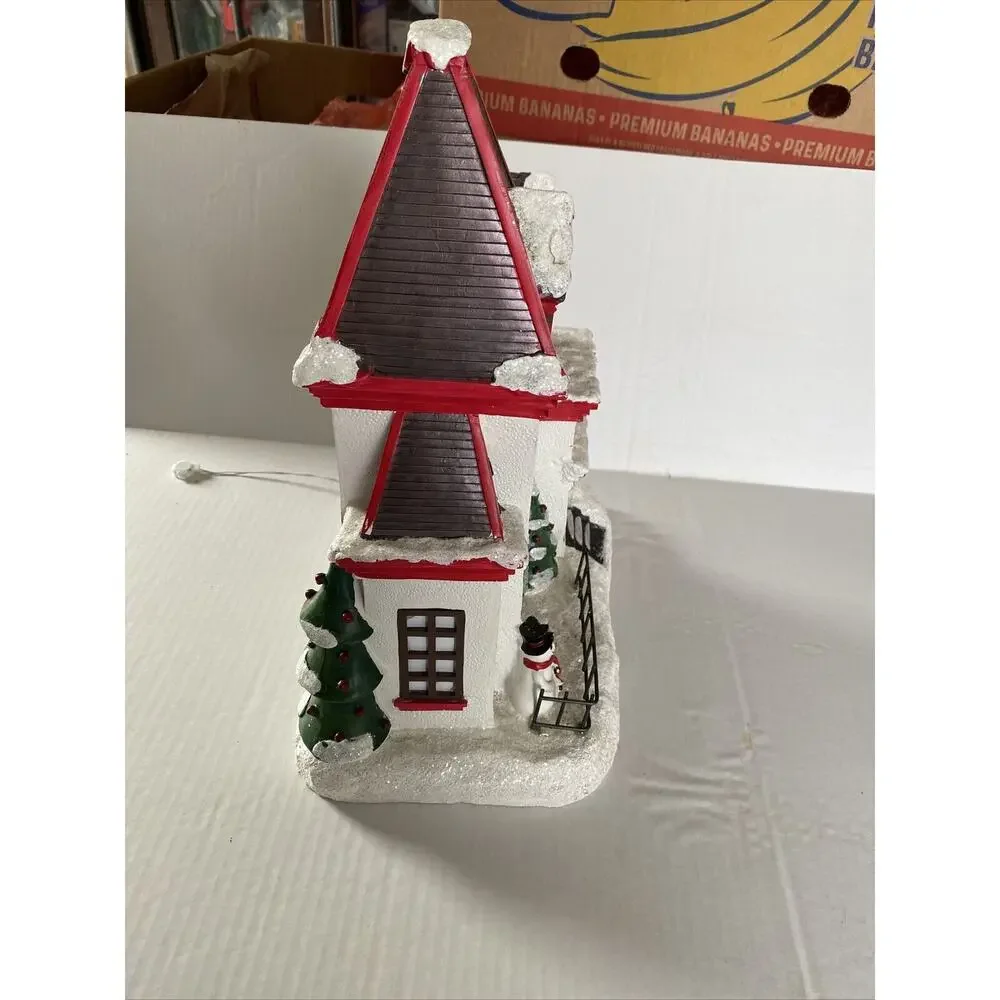 Martha Stewart Living Pepperberry Lane Holiday Christmas House Ceramic Light Up‎